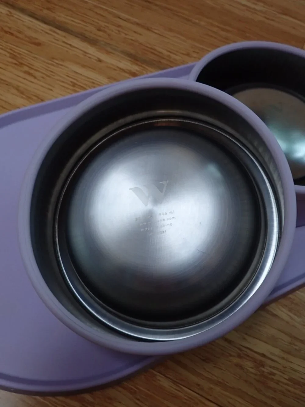 Wild One Stainless Steel Dog Bowl & Mat Lilac/Lavendar